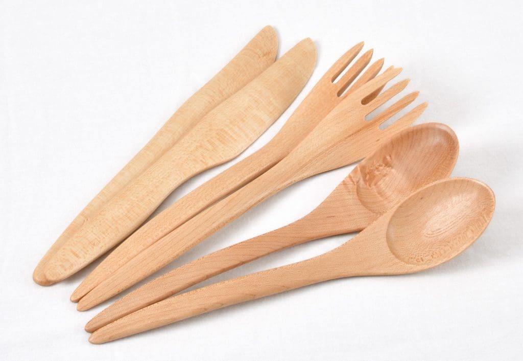These 2 SETS of Maple Wood Cutlery are a safe, healthier choice