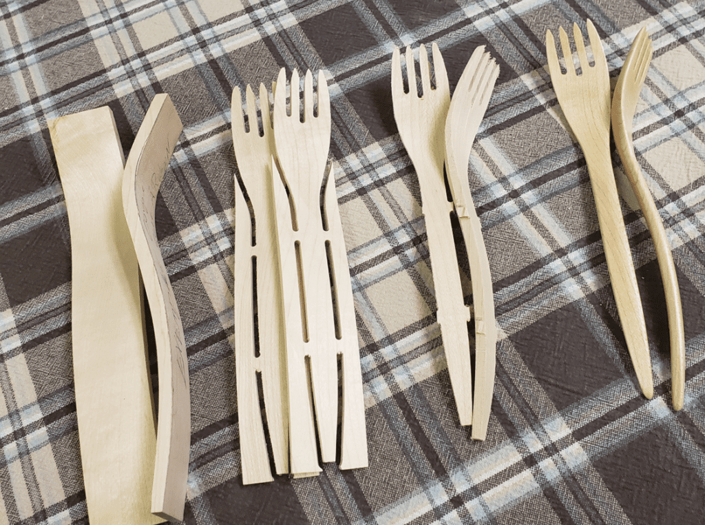 Steps to make a wooden fork