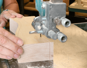 Forming slices for wooden utensils
