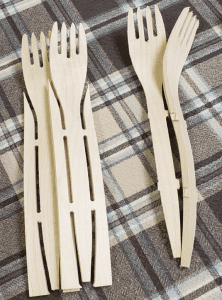 Remove excess wood from wooden utensil
