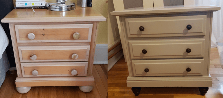 Repaint and Refurbish furniture to give it an updated look.
