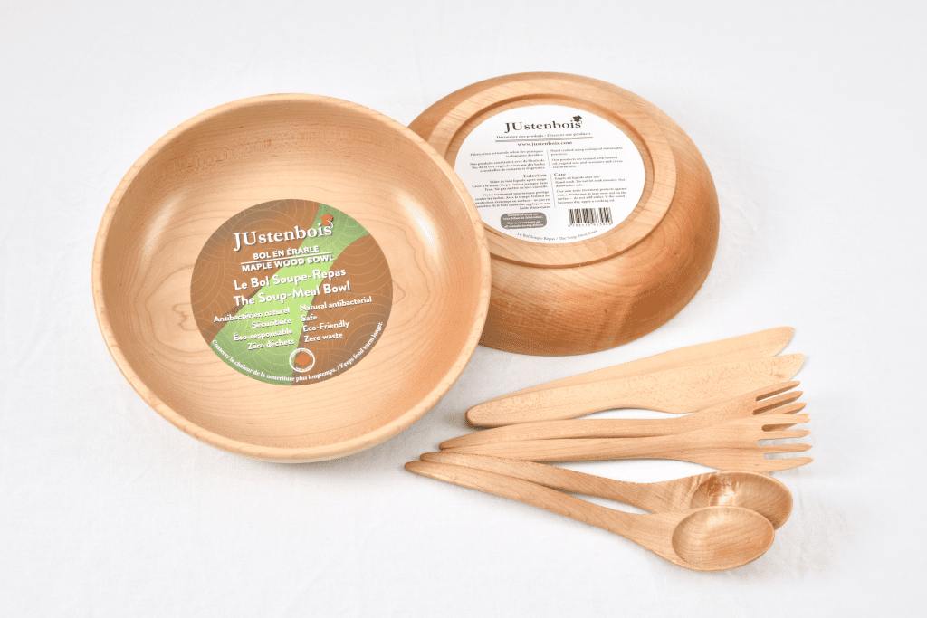 The Perfect Poke Bowl Set- Bowl Utensil Duo in Maple Wood from JUstenbois
