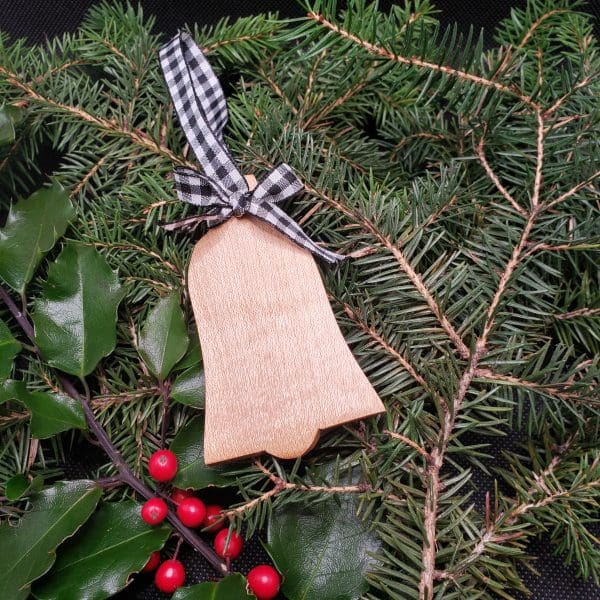 JUstenbois Maple Wood Christmas Bell Ornament