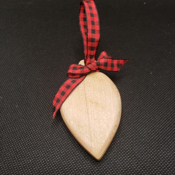 Use the Maple Wood Christmas Classic Tear-Shaped Ornament as a thoughtfull gift topper