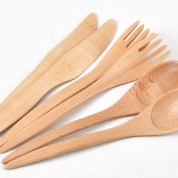 These 2 SETS of Maple Wood Cutlery are a safe, healthier choice